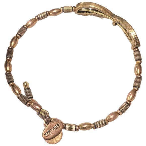 Alex and Ani Infinite Love Wrap Bangle Bracelet coppery gold finish Vintage-66 - Picture 4 of 11